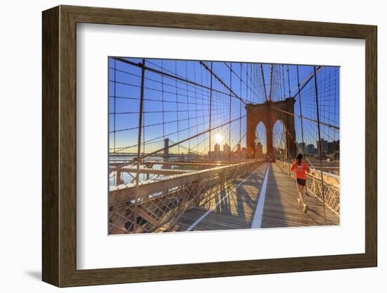 Usa, New York, New York City, Brooklyn Bridge-Michele Falzone-Framed Photographic Print