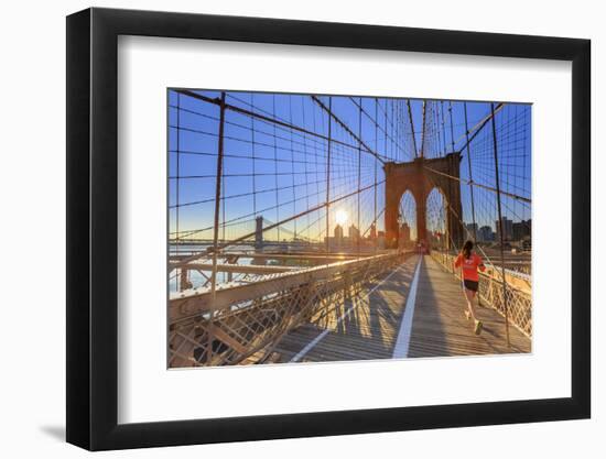 Usa, New York, New York City, Brooklyn Bridge-Michele Falzone-Framed Photographic Print