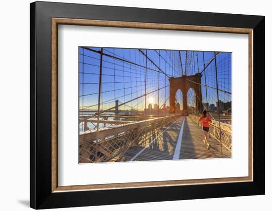 Usa, New York, New York City, Brooklyn Bridge-Michele Falzone-Framed Photographic Print