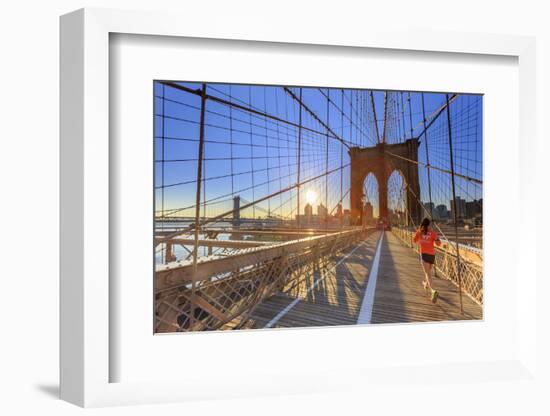 Usa, New York, New York City, Brooklyn Bridge-Michele Falzone-Framed Photographic Print