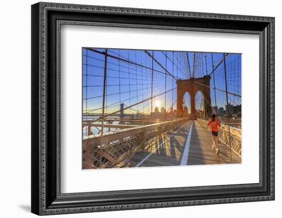 Usa, New York, New York City, Brooklyn Bridge-Michele Falzone-Framed Photographic Print