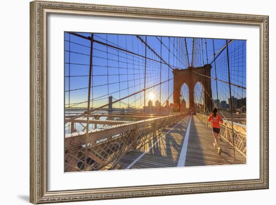 Usa, New York, New York City, Brooklyn Bridge-Michele Falzone-Framed Photographic Print