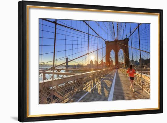 Usa, New York, New York City, Brooklyn Bridge-Michele Falzone-Framed Photographic Print