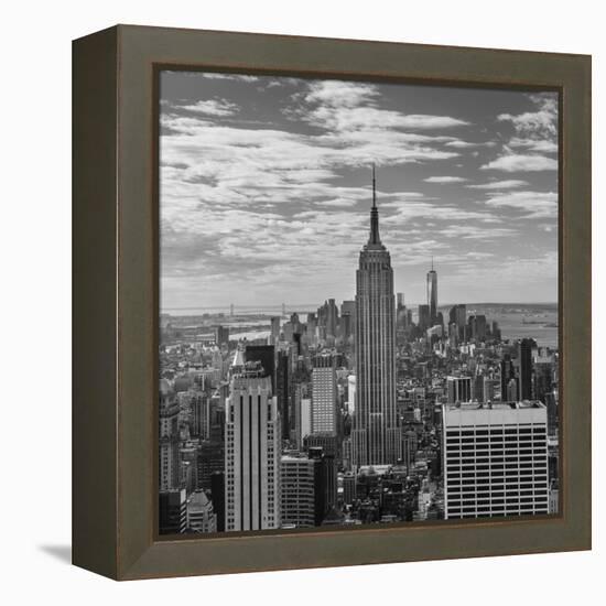 USA, New York, New York City, Elevated View of Midtown Manhattan from the 30 Rock Viewning Platform-Walter Bibikow-Framed Premier Image Canvas