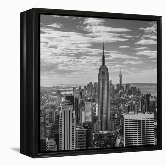 USA, New York, New York City, Elevated View of Midtown Manhattan from the 30 Rock Viewning Platform-Walter Bibikow-Framed Premier Image Canvas