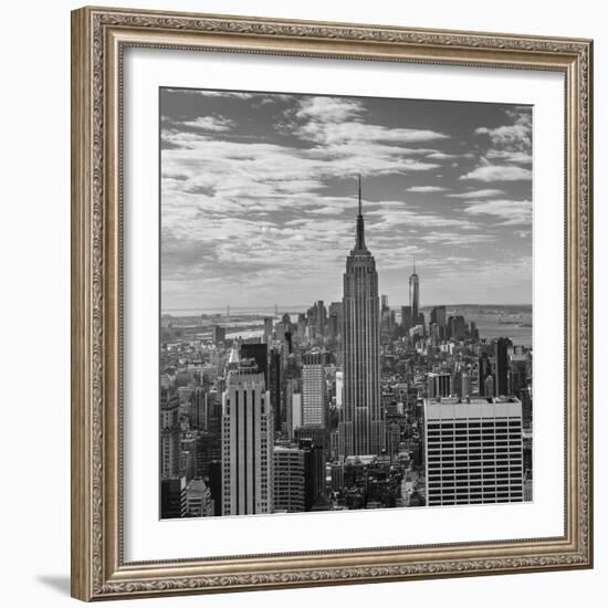 USA, New York, New York City, Elevated View of Midtown Manhattan from the 30 Rock Viewning Platform-Walter Bibikow-Framed Photographic Print