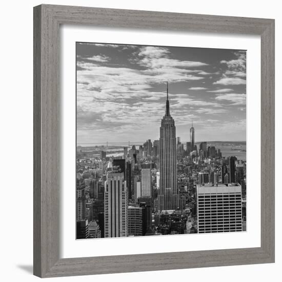 USA, New York, New York City, Elevated View of Midtown Manhattan from the 30 Rock Viewning Platform-Walter Bibikow-Framed Photographic Print