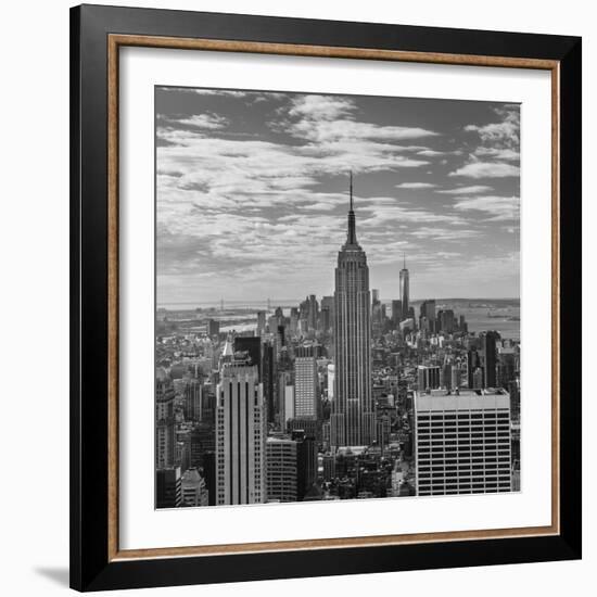 USA, New York, New York City, Elevated View of Midtown Manhattan from the 30 Rock Viewning Platform-Walter Bibikow-Framed Photographic Print