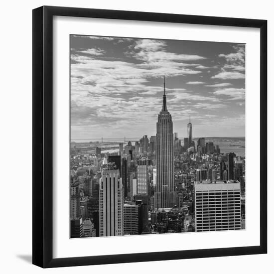 USA, New York, New York City, Elevated View of Midtown Manhattan from the 30 Rock Viewning Platform-Walter Bibikow-Framed Photographic Print