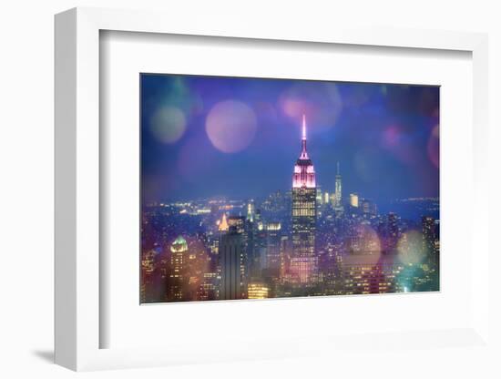 Usa, New York, New York City, Empire State Building and Midtown Manhattan Skyline-Michele Falzone-Framed Premium Photographic Print