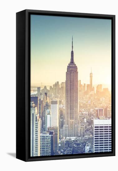 Usa, New York, New York City, Empire State Building and Midtown Manhattan Skyline-Michele Falzone-Framed Premier Image Canvas