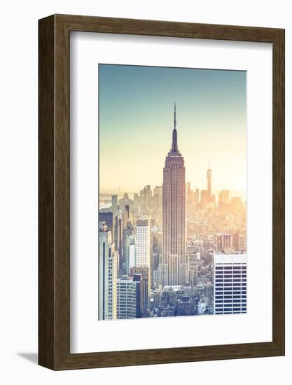 Usa, New York, New York City, Empire State Building and Midtown Manhattan Skyline-Michele Falzone-Framed Photographic Print