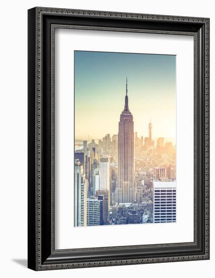 Usa, New York, New York City, Empire State Building and Midtown Manhattan Skyline-Michele Falzone-Framed Photographic Print