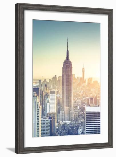 Usa, New York, New York City, Empire State Building and Midtown Manhattan Skyline-Michele Falzone-Framed Photographic Print