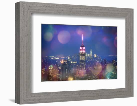 Usa, New York, New York City, Empire State Building and Midtown Manhattan Skyline-Michele Falzone-Framed Photographic Print