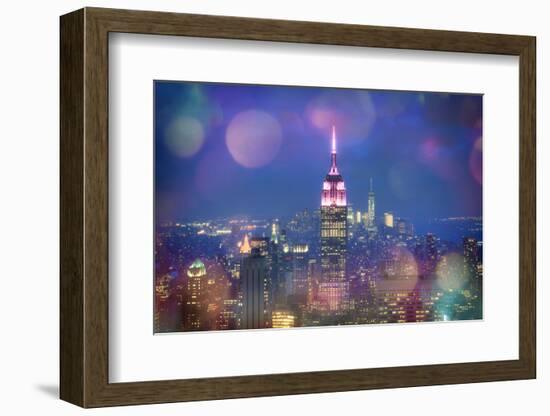 Usa, New York, New York City, Empire State Building and Midtown Manhattan Skyline-Michele Falzone-Framed Photographic Print