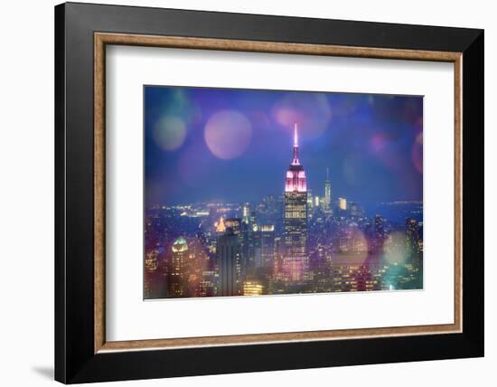 Usa, New York, New York City, Empire State Building and Midtown Manhattan Skyline-Michele Falzone-Framed Photographic Print