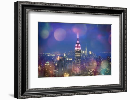 Usa, New York, New York City, Empire State Building and Midtown Manhattan Skyline-Michele Falzone-Framed Photographic Print