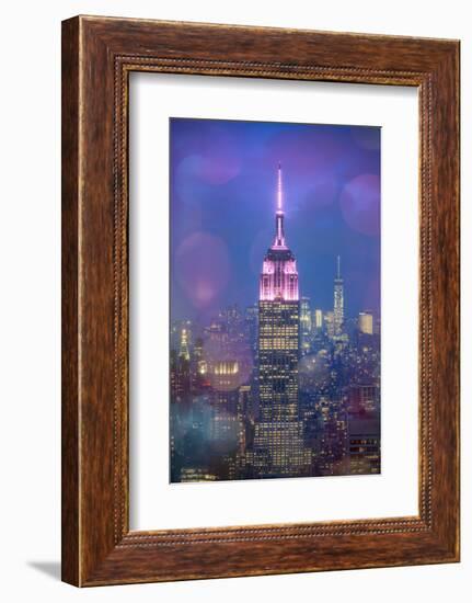 Usa, New York, New York City, Empire State Building and Midtown Manhattan Skyline-Michele Falzone-Framed Photographic Print