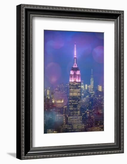 Usa, New York, New York City, Empire State Building and Midtown Manhattan Skyline-Michele Falzone-Framed Photographic Print