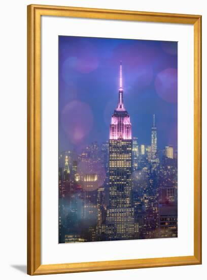Usa, New York, New York City, Empire State Building and Midtown Manhattan Skyline-Michele Falzone-Framed Photographic Print