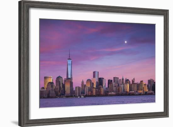 USA, New York, New York City, Lower Manhattan and Freedom Tower-Walter Bibikow-Framed Photographic Print