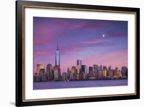 USA, New York, New York City, Lower Manhattan and Freedom Tower-Walter Bibikow-Framed Photographic Print