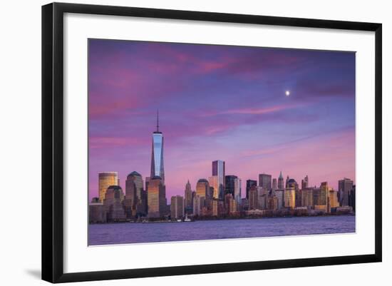 USA, New York, New York City, Lower Manhattan and Freedom Tower-Walter Bibikow-Framed Photographic Print
