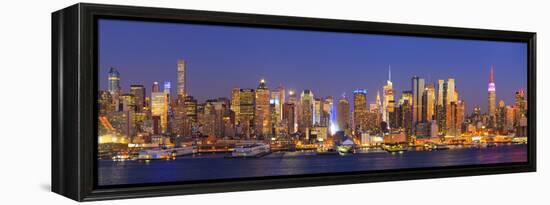 Usa, New York, New York City, Manhattan Skyline from New Jersey-Michele Falzone-Framed Premier Image Canvas