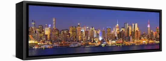 Usa, New York, New York City, Manhattan Skyline from New Jersey-Michele Falzone-Framed Premier Image Canvas