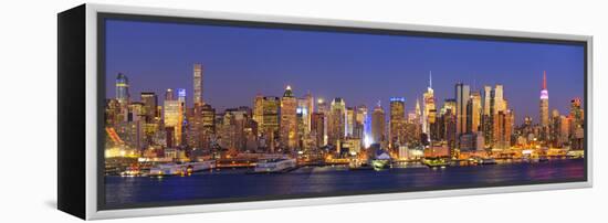 Usa, New York, New York City, Manhattan Skyline from New Jersey-Michele Falzone-Framed Premier Image Canvas