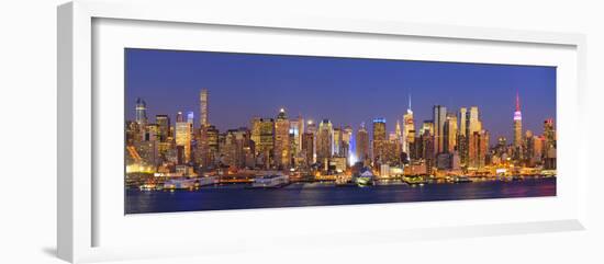 Usa, New York, New York City, Manhattan Skyline from New Jersey-Michele Falzone-Framed Photographic Print