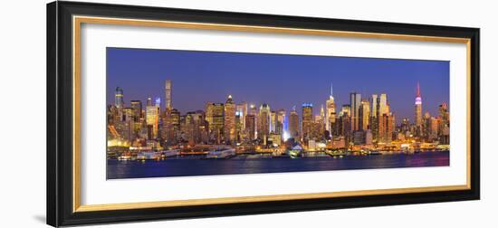 Usa, New York, New York City, Manhattan Skyline from New Jersey-Michele Falzone-Framed Photographic Print