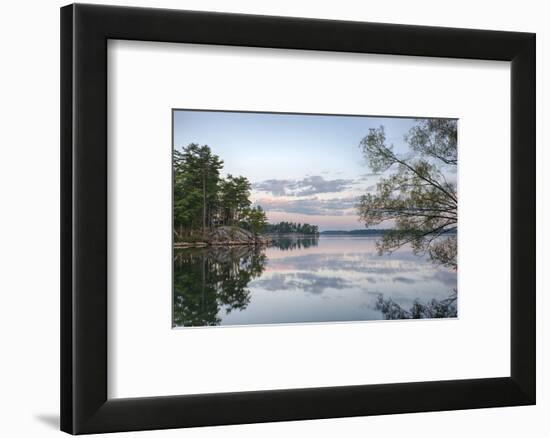 USA, New York State. Calm summer morning on the St. Lawrence River, Thousand Islands.-Chris Murray-Framed Photographic Print