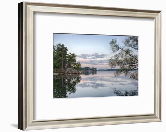 USA, New York State. Calm summer morning on the St. Lawrence River, Thousand Islands.-Chris Murray-Framed Photographic Print