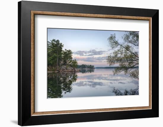 USA, New York State. Calm summer morning on the St. Lawrence River, Thousand Islands.-Chris Murray-Framed Photographic Print