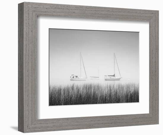 USA, New York State. Three sailboats, St. Lawrence River, Thousand Islands.-Chris Murray-Framed Photographic Print