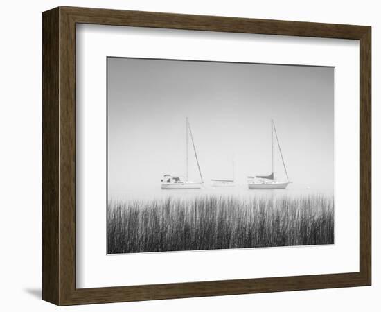 USA, New York State. Three sailboats, St. Lawrence River, Thousand Islands.-Chris Murray-Framed Photographic Print