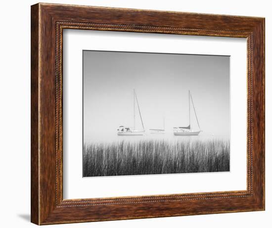 USA, New York State. Three sailboats, St. Lawrence River, Thousand Islands.-Chris Murray-Framed Photographic Print