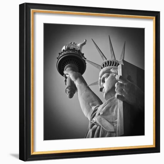 USA, New York, Statue of Liberty-Alan Copson-Framed Photographic Print