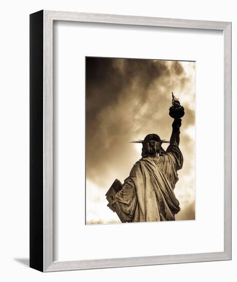 USA, New York, Statue of Liberty-Alan Copson-Framed Photographic Print