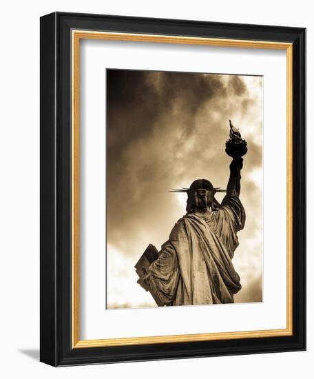 USA, New York, Statue of Liberty-Alan Copson-Framed Photographic Print