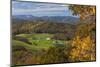 USA, North Carolina, Blowing Rock, Autumn Landscape Off of the Blue Ridge Parkway-Walter Bibikow-Mounted Photographic Print