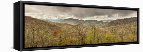 USA, North Carolina, Cherokee, Panoramic View from the Blue Ridge Parkway-Ann Collins-Framed Premier Image Canvas