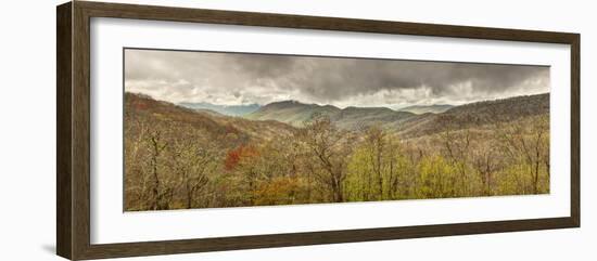 USA, North Carolina, Cherokee, Panoramic View from the Blue Ridge Parkway-Ann Collins-Framed Photographic Print