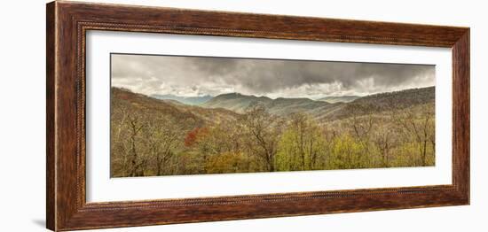 USA, North Carolina, Cherokee, Panoramic View from the Blue Ridge Parkway-Ann Collins-Framed Photographic Print