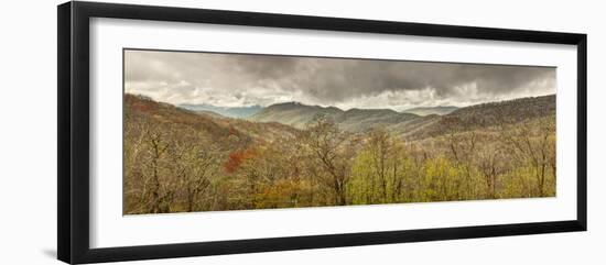 USA, North Carolina, Cherokee, Panoramic View from the Blue Ridge Parkway-Ann Collins-Framed Photographic Print