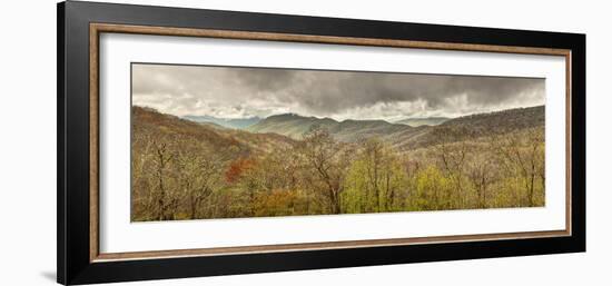 USA, North Carolina, Cherokee, Panoramic View from the Blue Ridge Parkway-Ann Collins-Framed Photographic Print