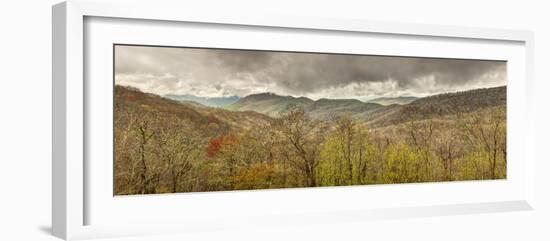 USA, North Carolina, Cherokee, Panoramic View from the Blue Ridge Parkway-Ann Collins-Framed Photographic Print