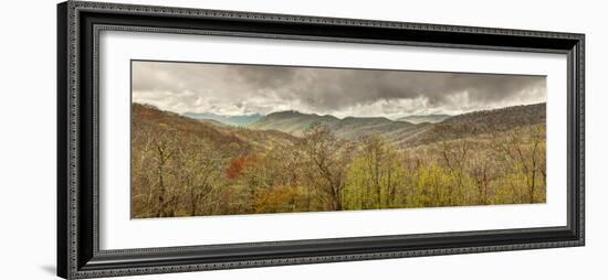 USA, North Carolina, Cherokee, Panoramic View from the Blue Ridge Parkway-Ann Collins-Framed Photographic Print